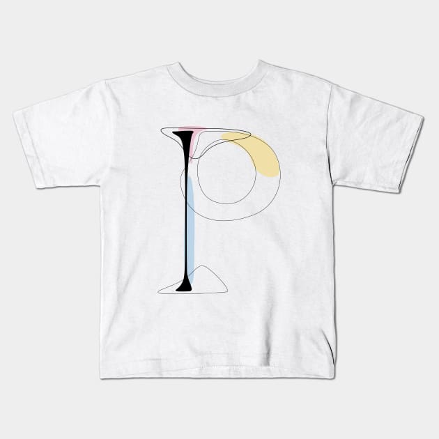 Pastel P Kids T-Shirt by Explicit Design